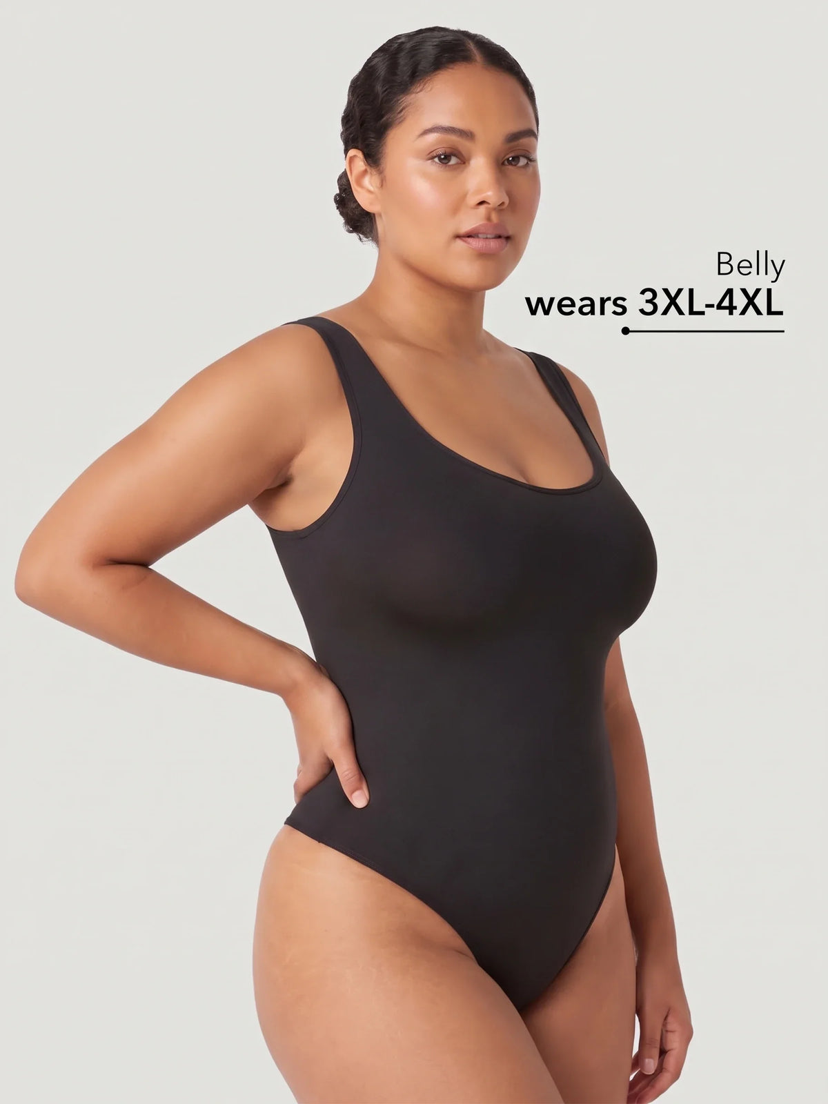 Scoop Neck Bodysuit Shaping Thong
