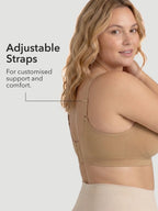2-Pack Adjustable Wire Free Shaper Bra (Cups A-FF) + FREE Bra Extender