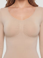 Long Sleeve Sculpt Thong Shapewear Bodysuit