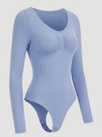 Long Sleeve Sculpt Thong Shapewear Bodysuit