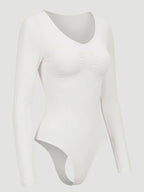 Long Sleeve Sculpt Thong Shapewear Bodysuit