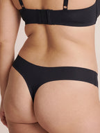 Mid Waist Seamless Bonded Thong Underwear