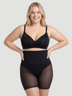 High-Waisted Mesh Shaping Shorts