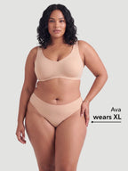 Mid Waist Seamless Bonded Bikini Underwear