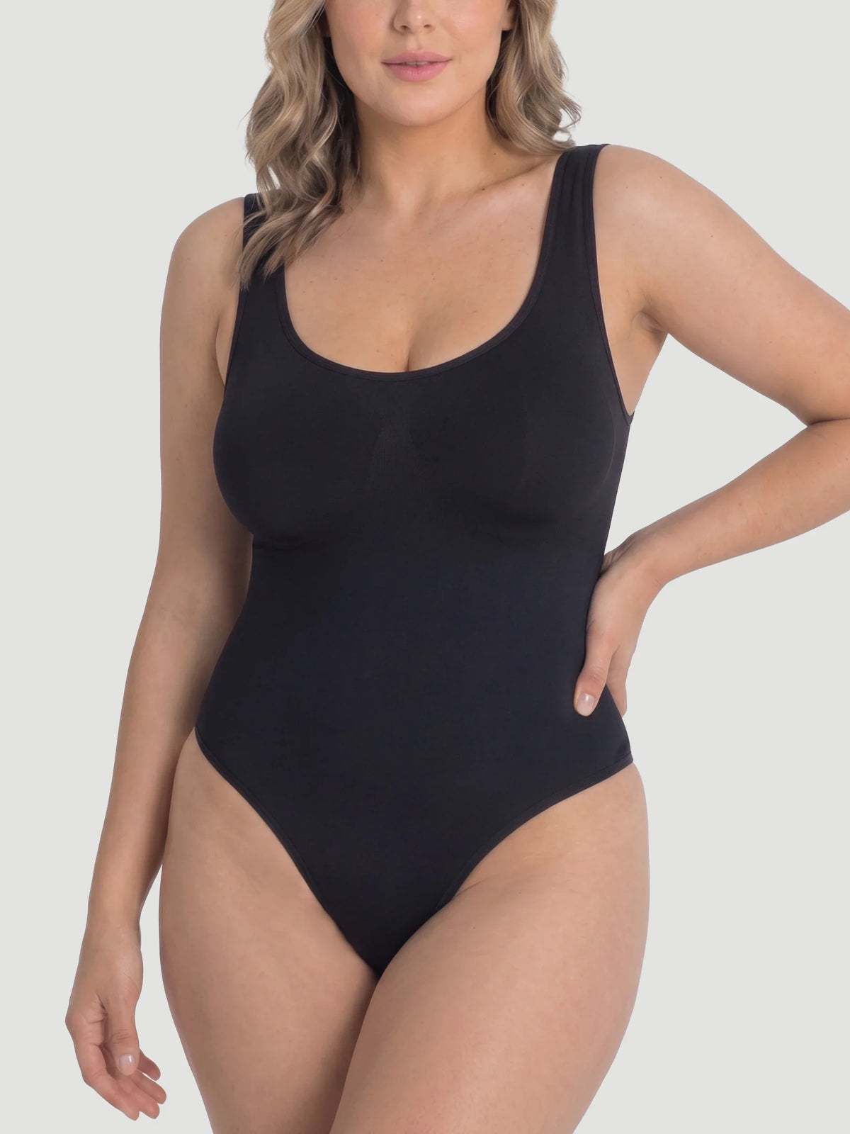 Scoop Neck Bodysuit Shaping Thong